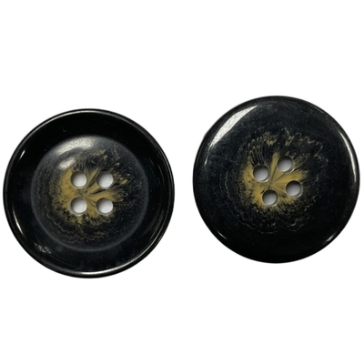 bottone di Horn d'imitazione brillante dei semi del foro 40L 4 con Rim Black Color