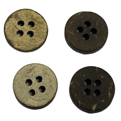 4 bottoni materiali naturali tricottare di cucito dell'indumento del foro 11mm/bottoni della noce di cocco