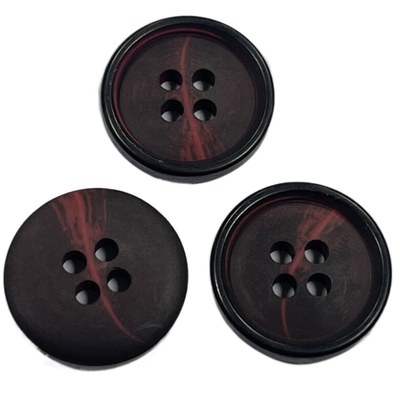 Un ODM Horn naturale di quattro fori abbottona 11/16&quot; 28L Matt Finished