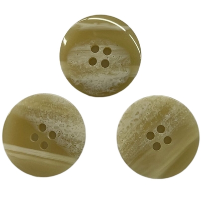 Il bottone di marmo falso Brown 30L del poliestere di 4 fori usa per il rivestimento del cappotto
