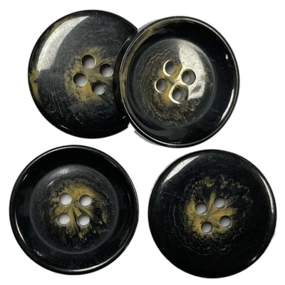 bottone di Horn d'imitazione brillante dei semi del foro 40L 4 con Rim Black Color