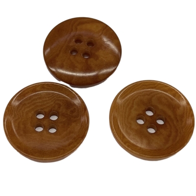 Bottoni naturali del corozo di colore 36L di Brown della tintura con Rim Environment Friendly