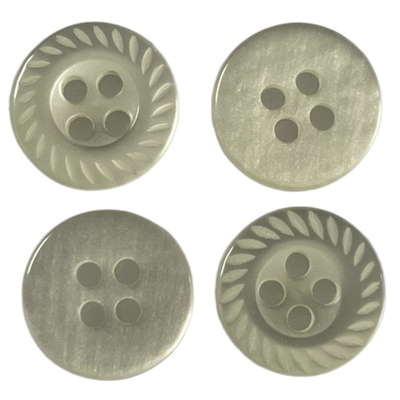 Effetto di plastica della perla dei bottoni di camicia del bianco sporco con il petalo Rim In 22L