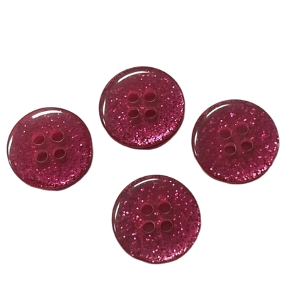 Lo scintillio rosso della camicia abbottona il foro quattro con doppia superficie convessa in 28L per cucire