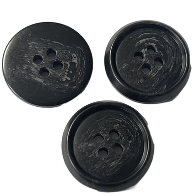 Bottone di Horn falso d'imitazione di quattro fori 25mm con Rim Use For Coat Outerwear