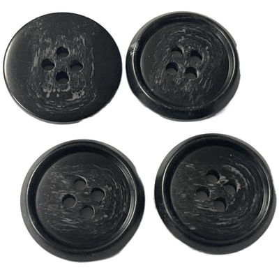 Bottone di Horn falso d'imitazione di quattro fori 25mm con Rim Use For Coat Outerwear