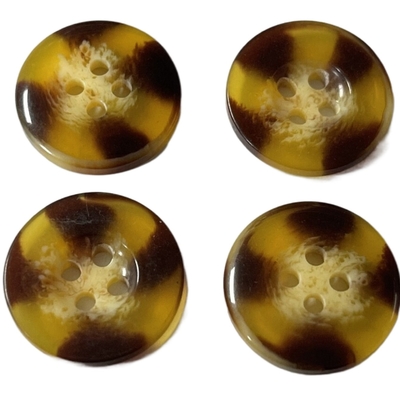 Foro 4 dei bottoni di cappotto di Horn del Faux della resina 20mm fare domanda per il maglione del cappotto delle donne