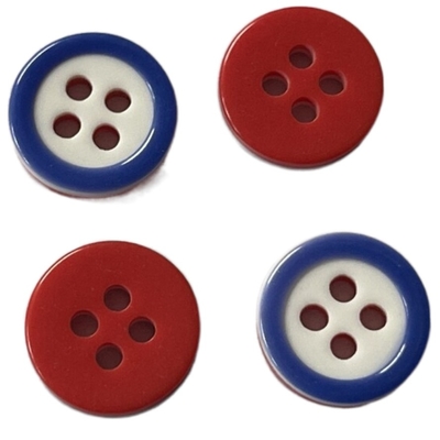 Bottoni della resina di Diy di 3 strati con uso blu di Rim In 18L sulla camicia degli uomini