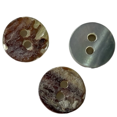 Cucito ed ODM naturale materiale dei fori di DIY Shell Buttons 16L due