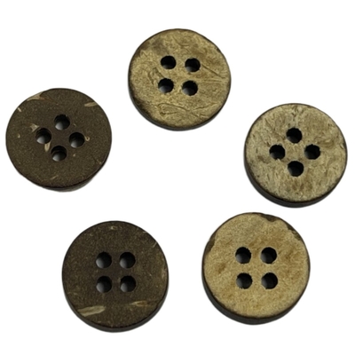 4 bottoni materiali naturali tricottare di cucito dell'indumento del foro 11mm/bottoni della noce di cocco