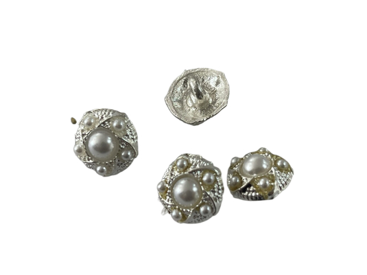 Brillante pieno amichevole di Eco dei bottoni di camicia di ZAZZERA della perla naturale con lo stinco del metallo