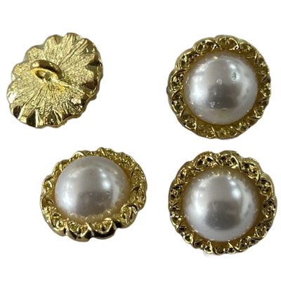 Bottoni di camicia di ZAZZERA dello stinco del metallo della perla di dimensione del ODM per gli accessori di cucito di DIY