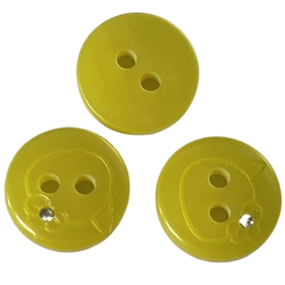 Colore giallo Diy di Crystal Buttons 18L del Faux della camicia della resina per la camicia di cucito