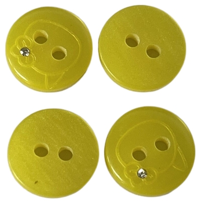 Colore giallo Diy di Crystal Buttons 18L del Faux della camicia della resina per la camicia di cucito