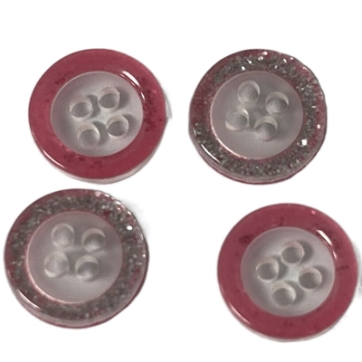 Bottoni di camicia trasparenti con scintillio rosa Rim Use On Shirt Blouses