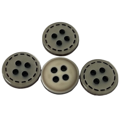 4 fori che 18mm Silked stampano i bottoni di camicia di plastica usano sull'abbigliamento delle bluse della camicia