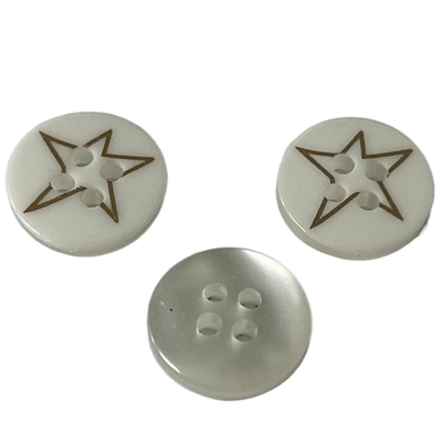 Bottoni Sil della resina della perla di Faux 20mm? Uso della stella d'oro della stampa di Ked sull'indumento delle bluse