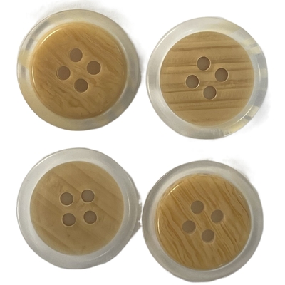 Bottoni di legno di falsificazione del poliestere con Rim Use On Coat trasparente