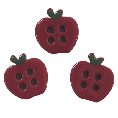 4 buchi Fantastic Apple Buttons 20L Usato per cucire camicie fai da te