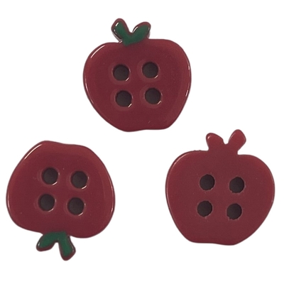 4 buchi Fantastic Apple Buttons 20L Usato per cucire camicie fai da te